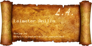 Leimeter Anilla névjegykártya